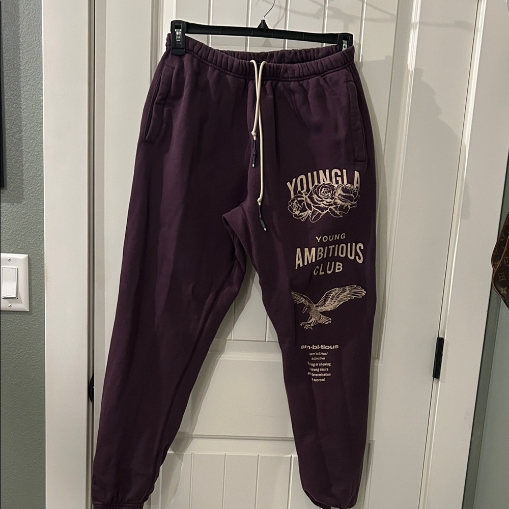YoungLA Plum Graphic Jogger Sweatpants
